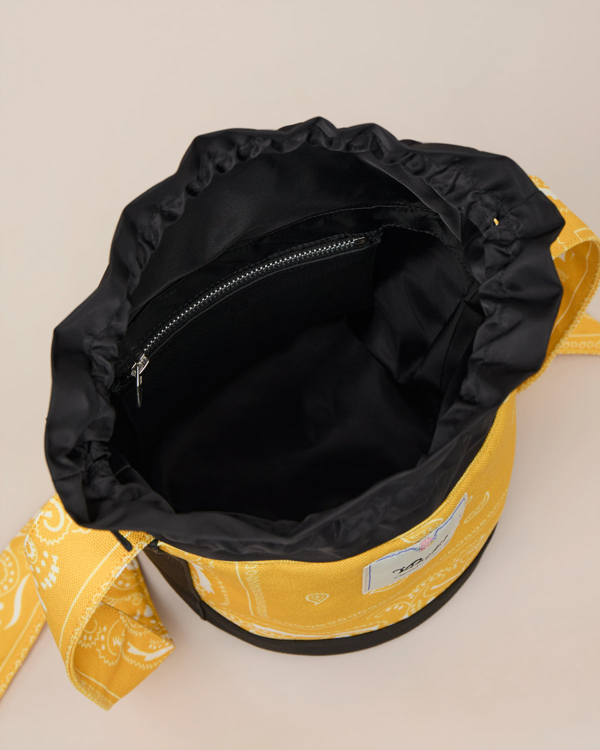 PAISLEY PRINT BUCKET BAG